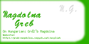 magdolna greb business card